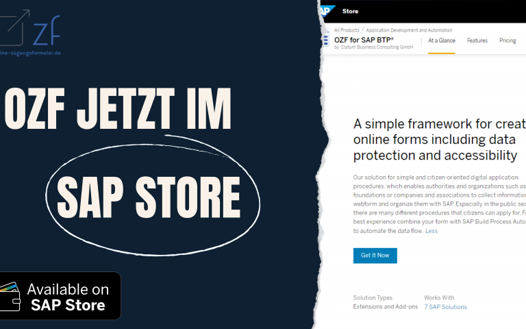 Unsere Lösung für ein modernes digitales Antragsmanagement ist im SAP Store.